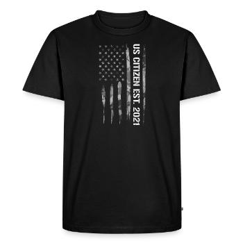 Citoyen américain est. 2021 - T-shirt Premium bio Homme - noir - Devant - Nico (187cm)