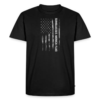 Sunglasses Merica Flag - Men's Premium Organic T-Shirt - black - Front - Nico (187cm)