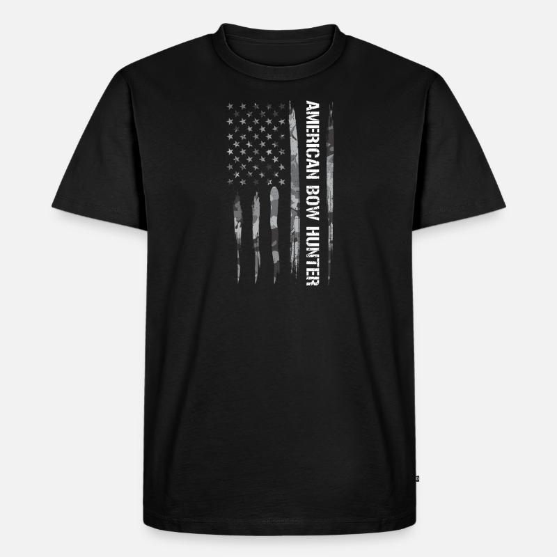 American Bow Hunter - Männer Premium Bio T-Shirt - Schwarz