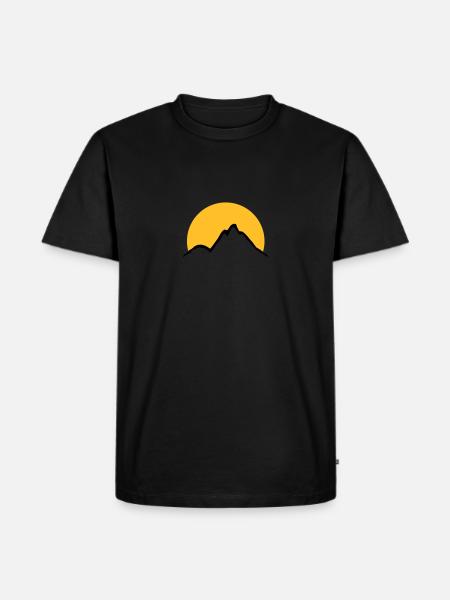 Schöne Berge Sonne - Männer Premium Bio T-Shirt - Schwarz