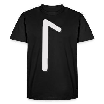 Futhark Runic Alphabet Laguz - Men's Premium Organic T-Shirt - black - Front - Nico (187cm)
