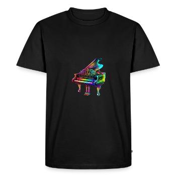 PIANO A QUEUE - T-shirt Premium bio Homme - noir - Devant - Nico (187cm)