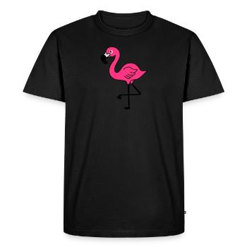 cute flamingo - T-shirt Premium bio Homme - noir - Devant - Nico (187cm)