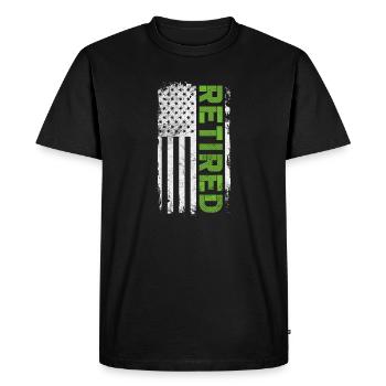 Retired Border Patrol Agent American Flag Security - Men's Premium Organic T-Shirt - black - Front - Nico (187cm)