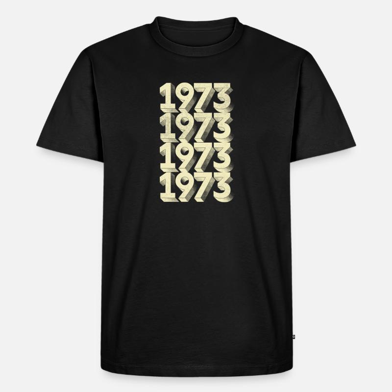 geboren 1973 - Männer Premium Bio T-Shirt - Schwarz