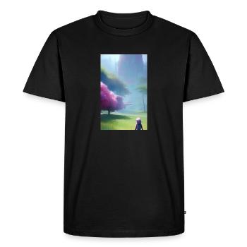 Fantastic MMO 01 - Men's Premium Organic T-Shirt - black - Front - Nico (187cm)