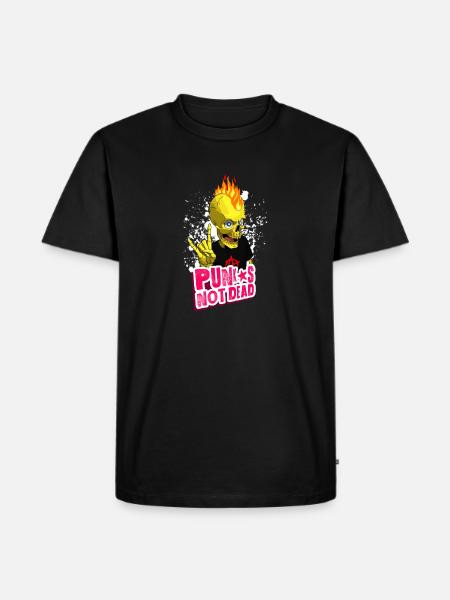 Punk ist nicht tot - Männer Premium Bio T-Shirt - Schwarz
