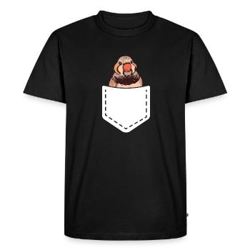 Zebra Finches Bird Zebra Finch - Men's Premium Organic T-Shirt - black - Front - Nico (187cm)