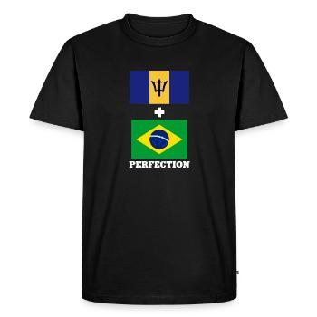 Barbados flag Barbadian bayan - Men's Premium Organic T-Shirt - black - Front - Nico (187cm)