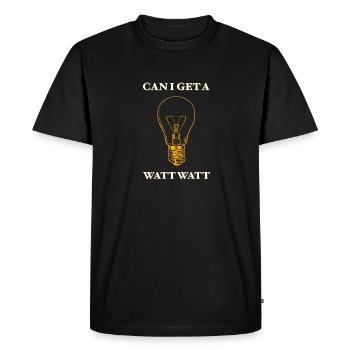 Puis-je obtenir un cadeau d’électricien Watt - T-shirt Premium bio Homme - noir - Devant - Nico (187cm)