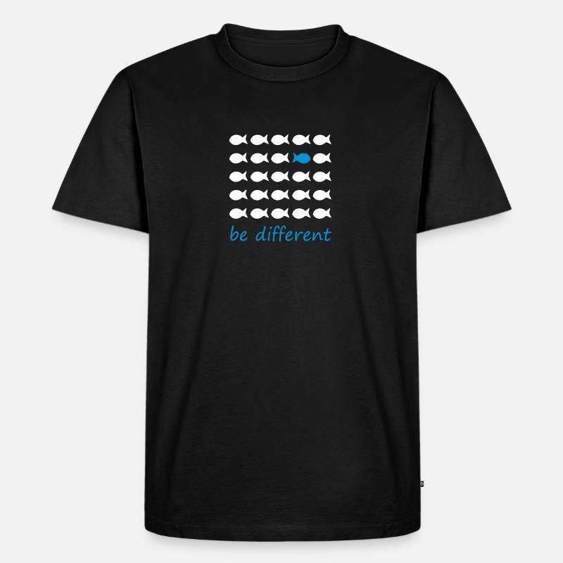 be different - Männer Premium Bio T-Shirt - Schwarz