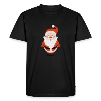 Le Père Noël sort la langue - T-shirt Premium bio Homme - noir - Devant - Nico (187cm)