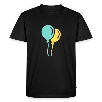 Ballons - T-shirt Premium bio Homme - noir - Devant - Nico (187cm)