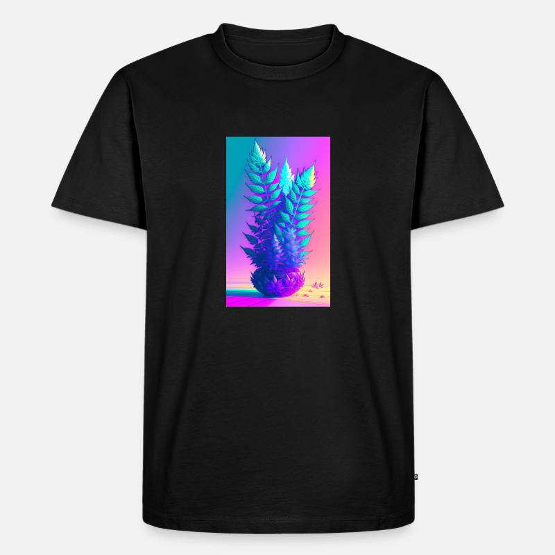 Buntes Gewächs - Männer Premium Bio T-Shirt - Schwarz