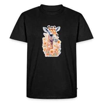 Giraffe - Men's Premium Organic T-Shirt - black - Front - Nico (187cm)