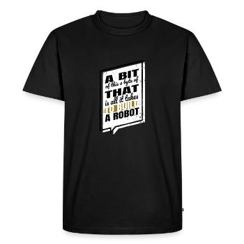 Biomedical Engineering Bot Awesome Funny Quote - Men's Premium Organic T-Shirt - black - Front - Nico (187cm)