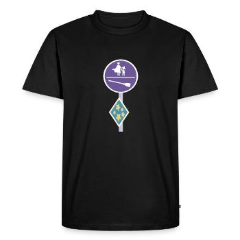 Panneau de rue d’un monde magique - T-shirt Premium bio Homme - noir - Devant - Nico (187cm)