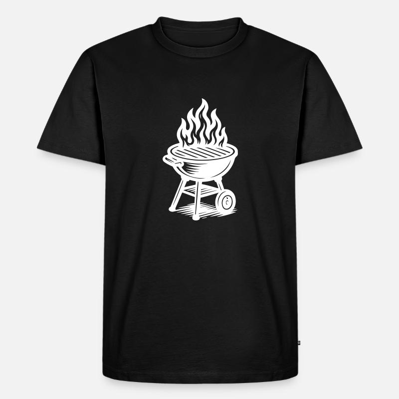 Grill Fire Grilling - Men's Premium Organic T-Shirt - black