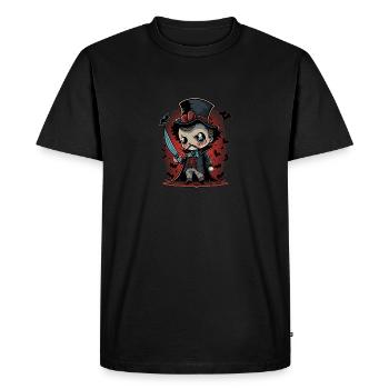 Jack l’Éventreur - T-shirt Premium bio Homme - noir - Devant - Nico (187cm)