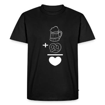 Pretzel Beer - Men's Premium Organic T-Shirt - black - Front - Nico (187cm)