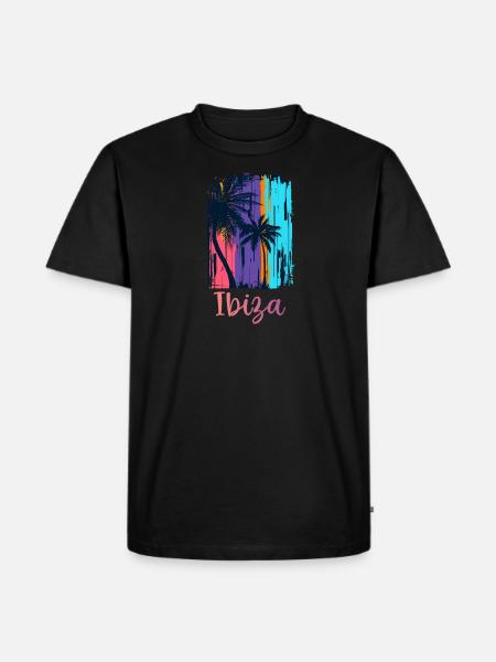 Ibiza - Männer Premium Bio T-Shirt - Schwarz