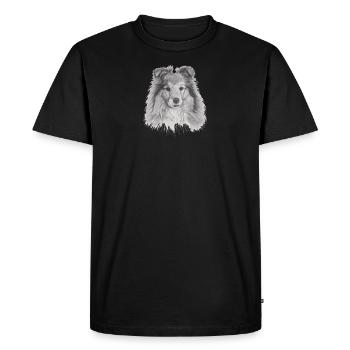 shetland berger sheltie - T-shirt Premium bio Homme - noir - Devant - Nico (187cm)