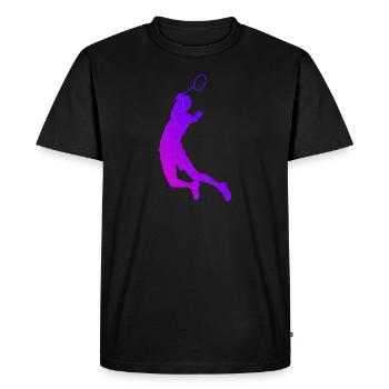 Joueuse de badminton Badminton Badminton Badminton - T-shirt Premium bio Homme - noir - Devant - Nico (187cm)