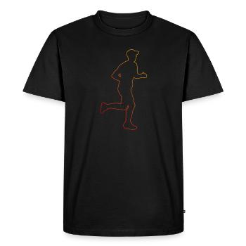 Fitness Course de jogging féminin Jogging masculin - T-shirt Premium bio Homme - noir - Devant - Nico (187cm)