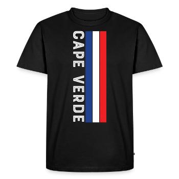 kap verde country colour in stripes - Men's Premium Organic T-Shirt - black - Front - Nico (187cm)