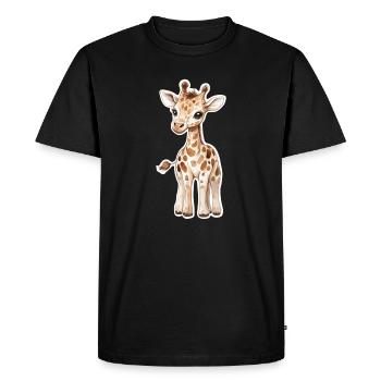 Girafe - T-shirt Premium bio Homme - noir - Devant - Nico (187cm)
