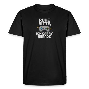 Silence Please Pixel Controller Graphiques - T-shirt Premium bio Homme - noir - Devant - Nico (187cm)