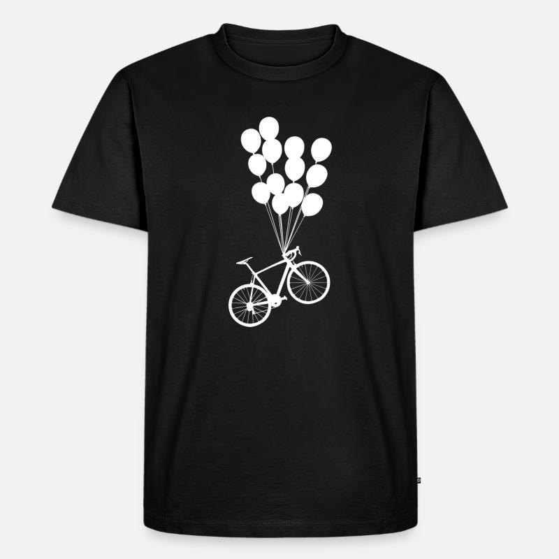 Fahrrad Ballons - Männer Premium Bio T-Shirt - Schwarz