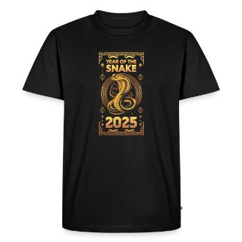 Nouvel An chinois 2025 Chinois heureux - T-shirt Premium bio Homme - noir - Devant - Nico (187cm)