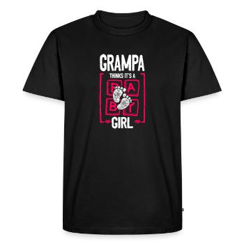 Grampa pense que c’est une fille Genre Révéler Drôle - T-shirt Premium bio Homme - noir - Devant - Nico (187cm)