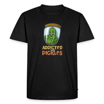 Fruit, garden, cucumbers, gherkins, gherkins - Men's Premium Organic T-Shirt - black - Front - Nico (187cm)