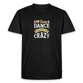 Robe de danse Swing pour femme Lindy Hop Swing - T-shirt Premium bio Homme - noir - Devant - Nico (187cm)