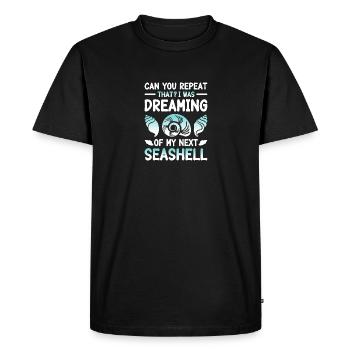 Womens Shelling Shell Collecting Seashells - Men's Premium Organic T-Shirt - black - Front - Nico (187cm)