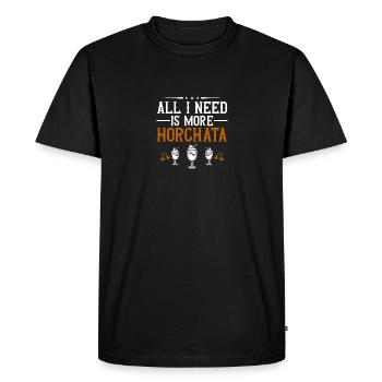 Salvadoran Beverage Horchata Cinco De Mayo - Men's Premium Organic T-Shirt - black - Front - Nico (187cm)