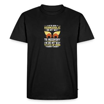 Hermit Crab Food Hermie Mom Hermit Crab Lover - Men's Premium Organic T-Shirt - black - Front - Nico (187cm)