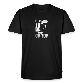 Kit Parachutisme Parachute Parachute Parachute Ascensionnel - T-shirt Premium bio Homme - noir - Devant - Nico (187cm)