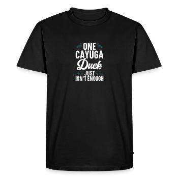 Cayuga Canard Enclos Nourriture Animal En Peluche Cayuga - T-shirt Premium bio Homme - noir - Devant - Nico (187cm)