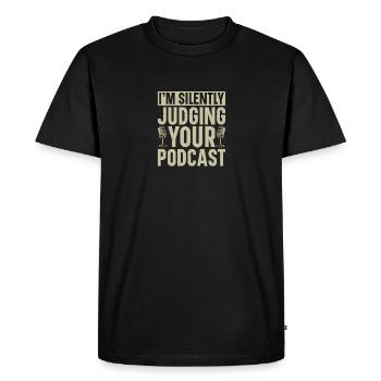 Podcast Camera Podcasting Lighting Podcaster - Men's Premium Organic T-Shirt - black - Front - Nico (187cm)