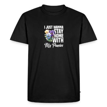 Pansy Seeds Pansies for Outdoors Pansy Flower - Men's Premium Organic T-Shirt - black - Front - Nico (187cm)