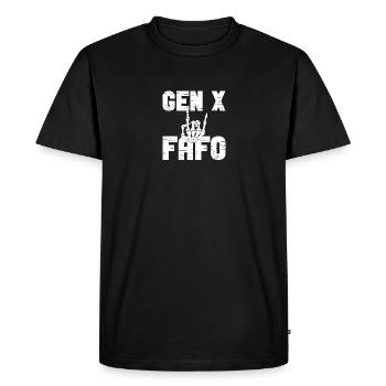 Gen X FAFO Génération X - T-shirt Premium bio Homme - noir - Devant - Nico (187cm)