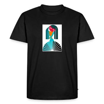 verseau abstrait - T-shirt Premium bio Homme - noir - Devant - Nico (187cm)
