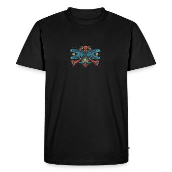 Ornamental I - Men's Premium Organic T-Shirt - black - Front - Nico (187cm)