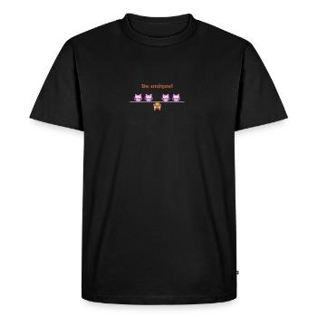 OWL unique - T-shirt Premium bio Homme - noir - Devant - Nico (187cm)