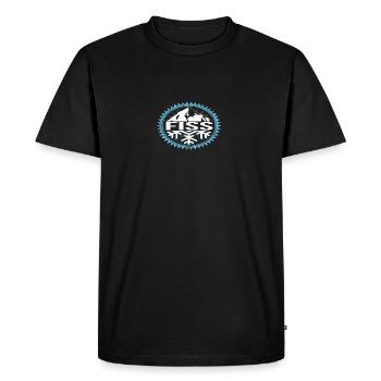 FISS winter mountains - Men's Premium Organic T-Shirt - black - Front - Nico (187cm)