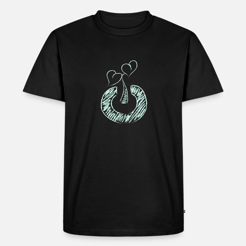 Abschalten Pflanze - Männer Premium Bio T-Shirt - Schwarz