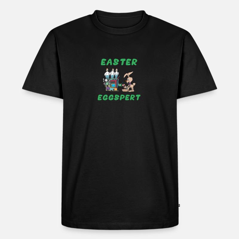 Ostern Eggspert - Männer Premium Bio T-Shirt - Schwarz